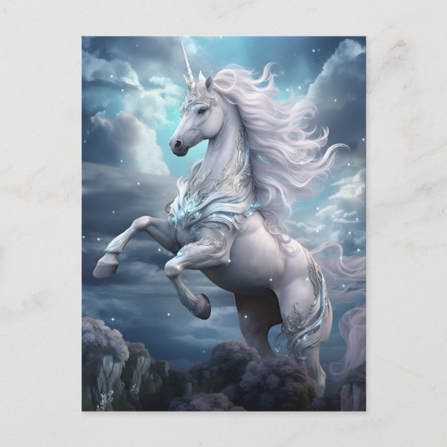 Postal Bonita unicornio (Anverso)