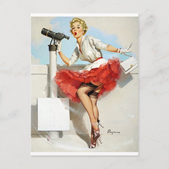 Postal Bonita vista Pin Up (Anverso)