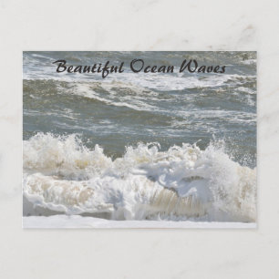 Postal Bonitas olas oceánicas Postcard