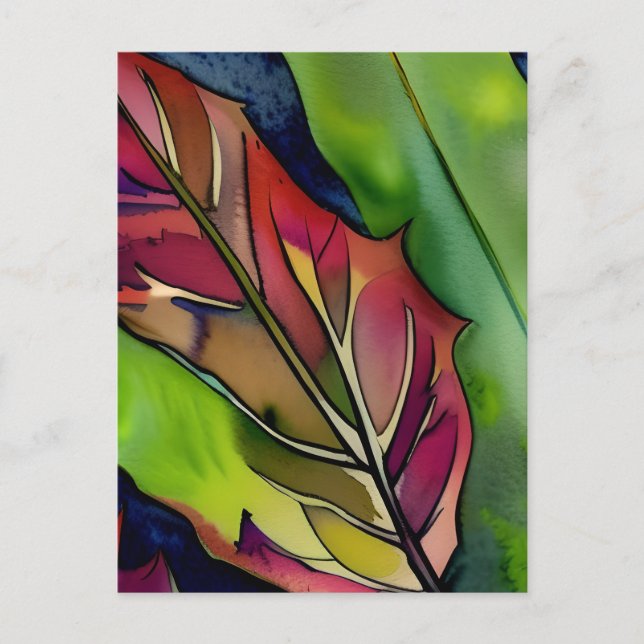 Postal Bonito acuarela Botánica (Anverso)