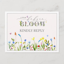 Postal Bonito bebé en florín Baby Shower RSVP