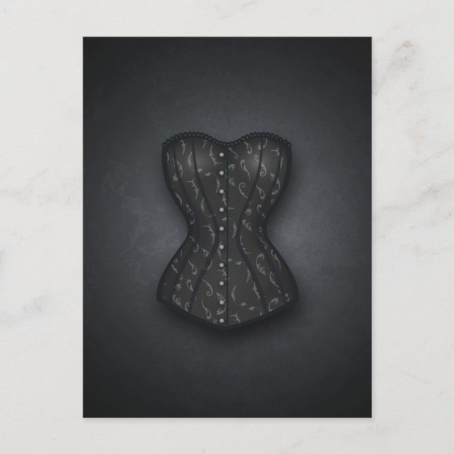 Postal Bonito Black Corset (Anverso)