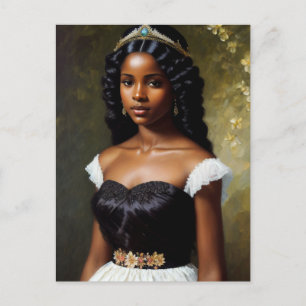 Postal Bonito Black Princess Retrait Art
