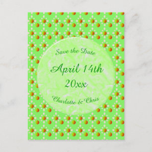 Postal Bonito Boda Primavera Flor de Apple y manzanas