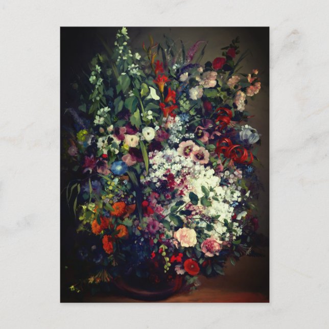 Postal Bonito Bouquet de flores en una bolsa (Anverso)