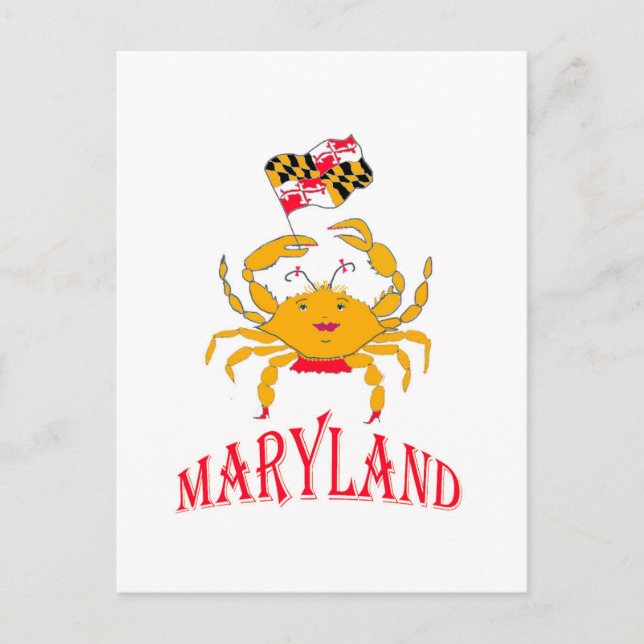 Postal Bonito cangrejo en Maryland (Anverso)