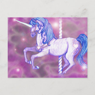 Postal Bonito Carousel Unicorn