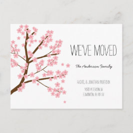 Postal Bonito Cerezo en flor Sakura Árbol que hemos mudad