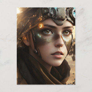 Postal Bonito ciborg futurista