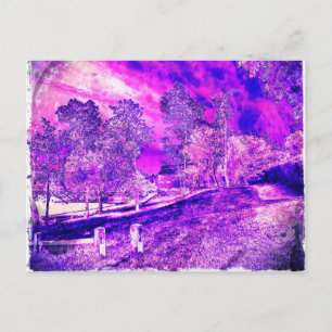 Postal Bonito Como Una Imagen Púrpura.