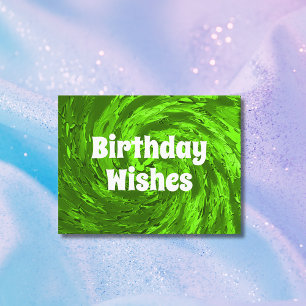 Postal Bonito Cumpleaños Verde Atrevido
