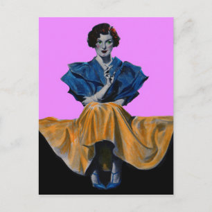 Postal bonito de 1934 disfrutando de un Chesterfield