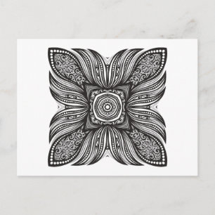 Postal Bonito Doodle cuadrado de decoración