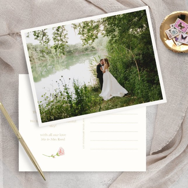 Postal Bonito Floral Gracias Boda (Subido por el creador)