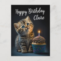 Bonito Gatito Deseando Feliz Cumpleaños, Personali