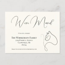 Bonito gato negro e marfil hemos movido la Invitac