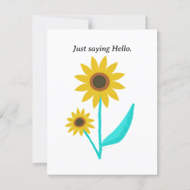 Postal Bonito girasol digital dulce de mano