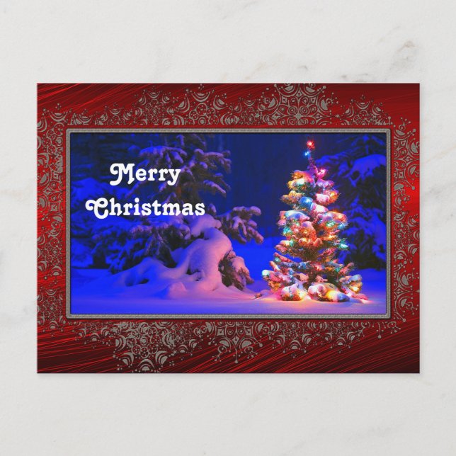 Postal Bonito Iluminación de árbol de navidad Navidades d (Anverso)