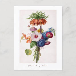 Postal Bonito Jardín Amistad Flores Bouquet Floral