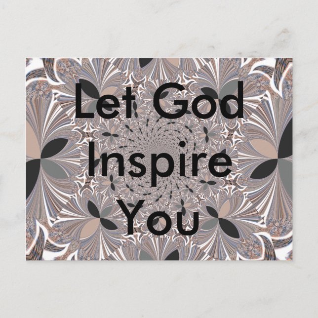 Postal Bonito kaleidoscopio gris de ceniza sin fisuras (Anverso)