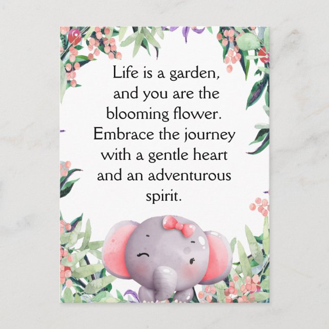 Postal Bonito Little Elephant