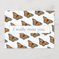 Bonito Monarch Butfly Pattern Missing You