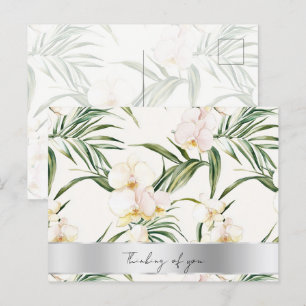 Postal Bonito Orquídeas de Crema Blanca pensando en ti