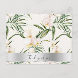 Postal Bonito Orquídeas de Crema Blanca pensando en ti