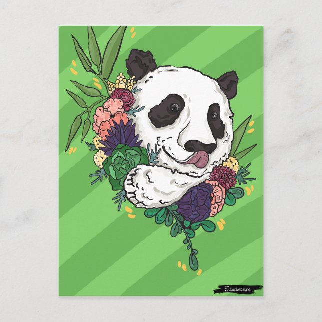 Postal Bonito Panda (Anverso)