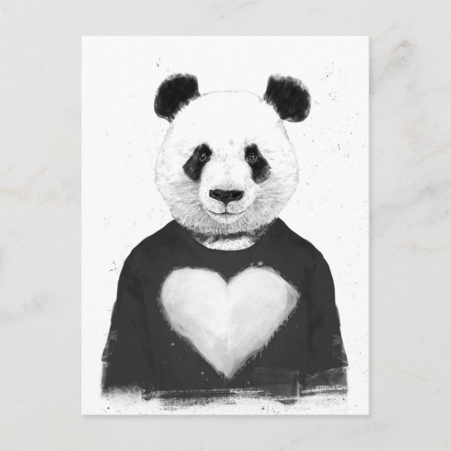 Postal Bonito panda (Anverso)