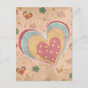 Postal Bonito Pastel Heart