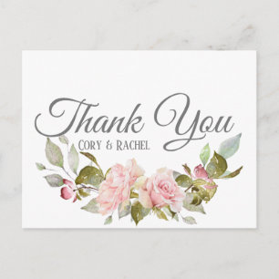 Postal Bonito Rosa Bouquet en gracias