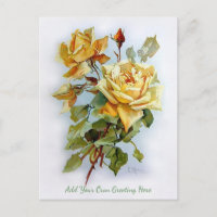 Bonito Rosas Amarillas Vintage Añade Tu Propio Sal