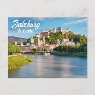 Postal Bonito Salzburgo con el castillo en Austria