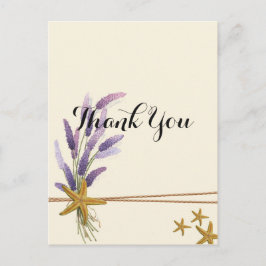 Postal bonito Simple estrella de mar Gracias