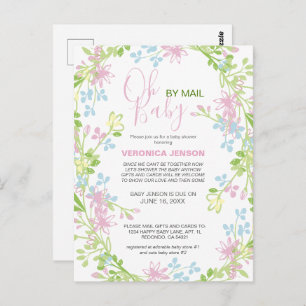 Postal Bonito Spring Floral Baby Shower por correo