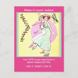 Postal Bonito Suffragette Mujeres votantes añada alterada