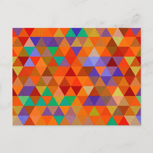 Postal Bonito Triangle grunge patrón I + tus ideas (Anverso)