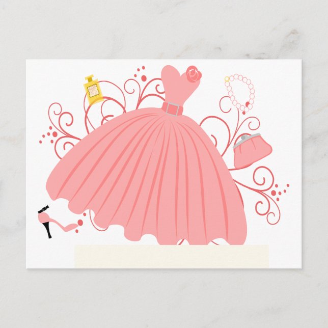 Postal Bonito Vestido Hermoso (Anverso)