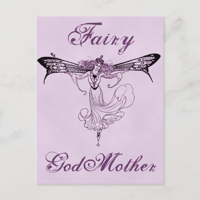 Postal Bonito Vintage Fairy Decal (Anverso)