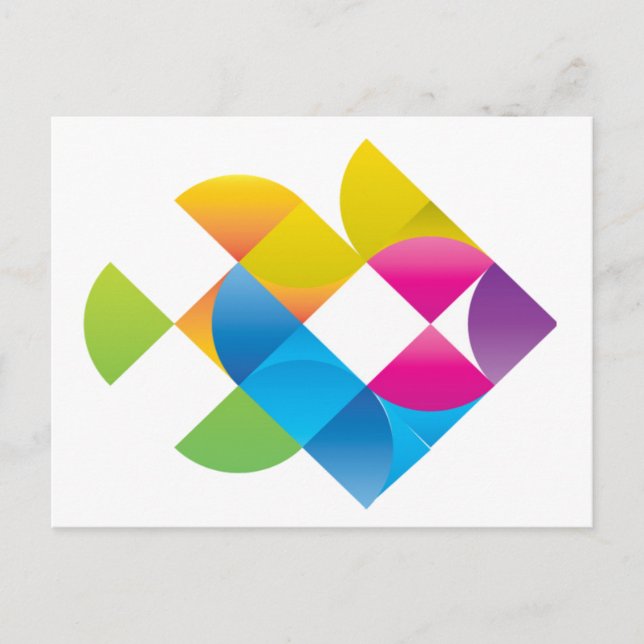 Postal bonito y gracioso arco iris tropical (Anverso)