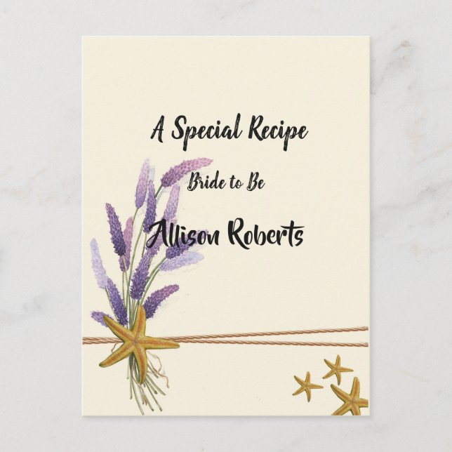 Postal bonito y simple Starfish Despedida de soltera (Anverso)