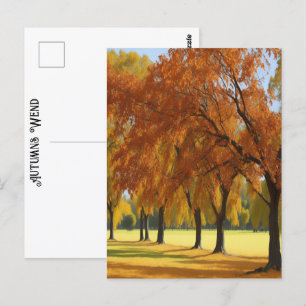 Postal Bonitos del borde de Pecan Grove Otoño Con Arte Si