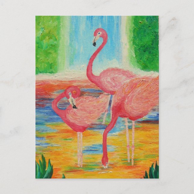 Postal Bonitos Flamingos (Anverso)