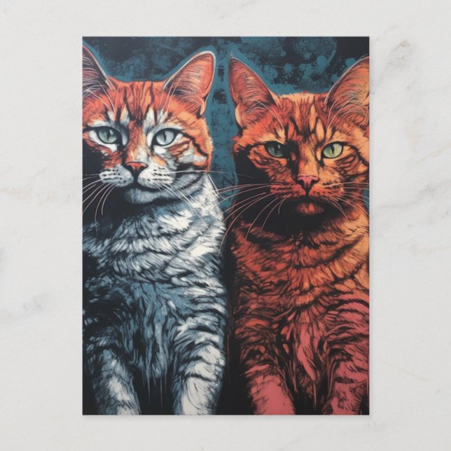 Postal Bonitos gatos (Anverso)