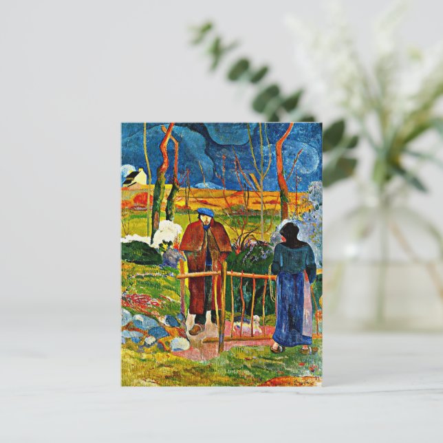 Postal Bonjour, Monsieur de Paul Gauguin (Anverso de pie)