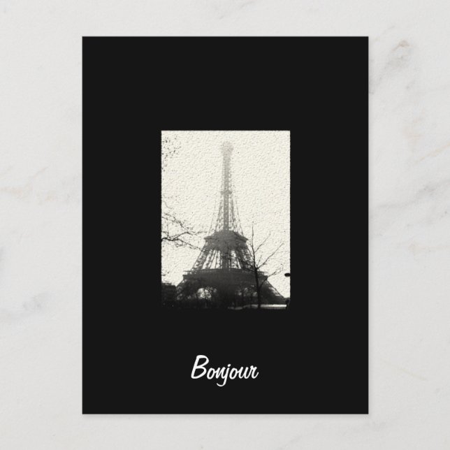 Postal Bonjour Paris Postcard (Anverso)