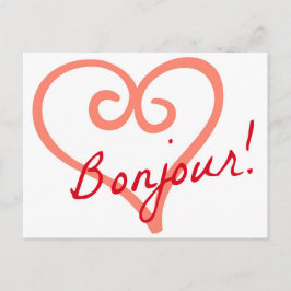 Postal Bonjour Postcard