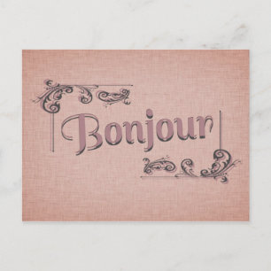 Postal Bonjour Postcard