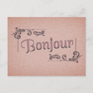 Postal Bonjour Postcard